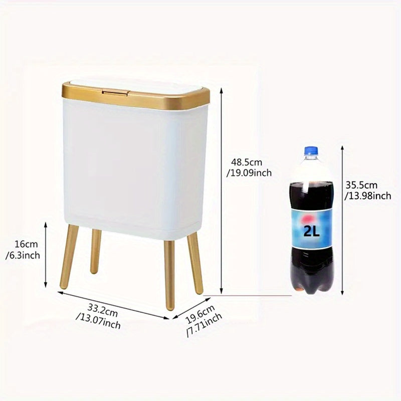 15L Odour-Sealing Trash Can with Elevated Legs – Kitchen, Living Room
