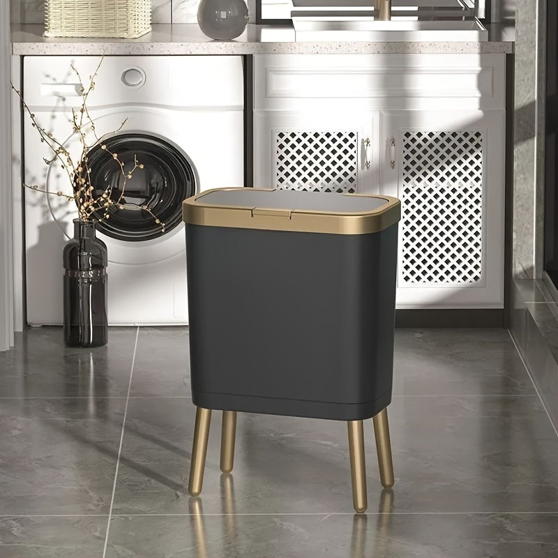 15L Odour-Sealing Trash Can with Elevated Legs – Kitchen, Living Room