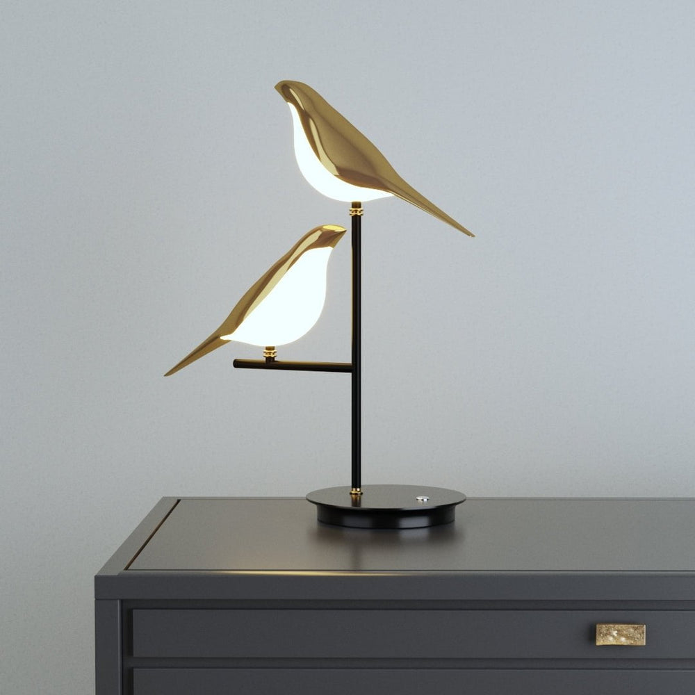 Golden Birdlight Wall Lamp | Modern LED Sconce – Home Decor, Ambient Lighting