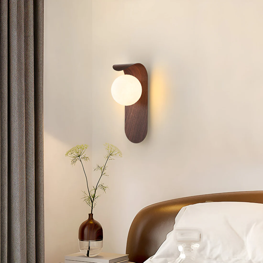 LED Wall Lamp | Minimalist Wooden Design – Home Decor, Ambient Lighting
