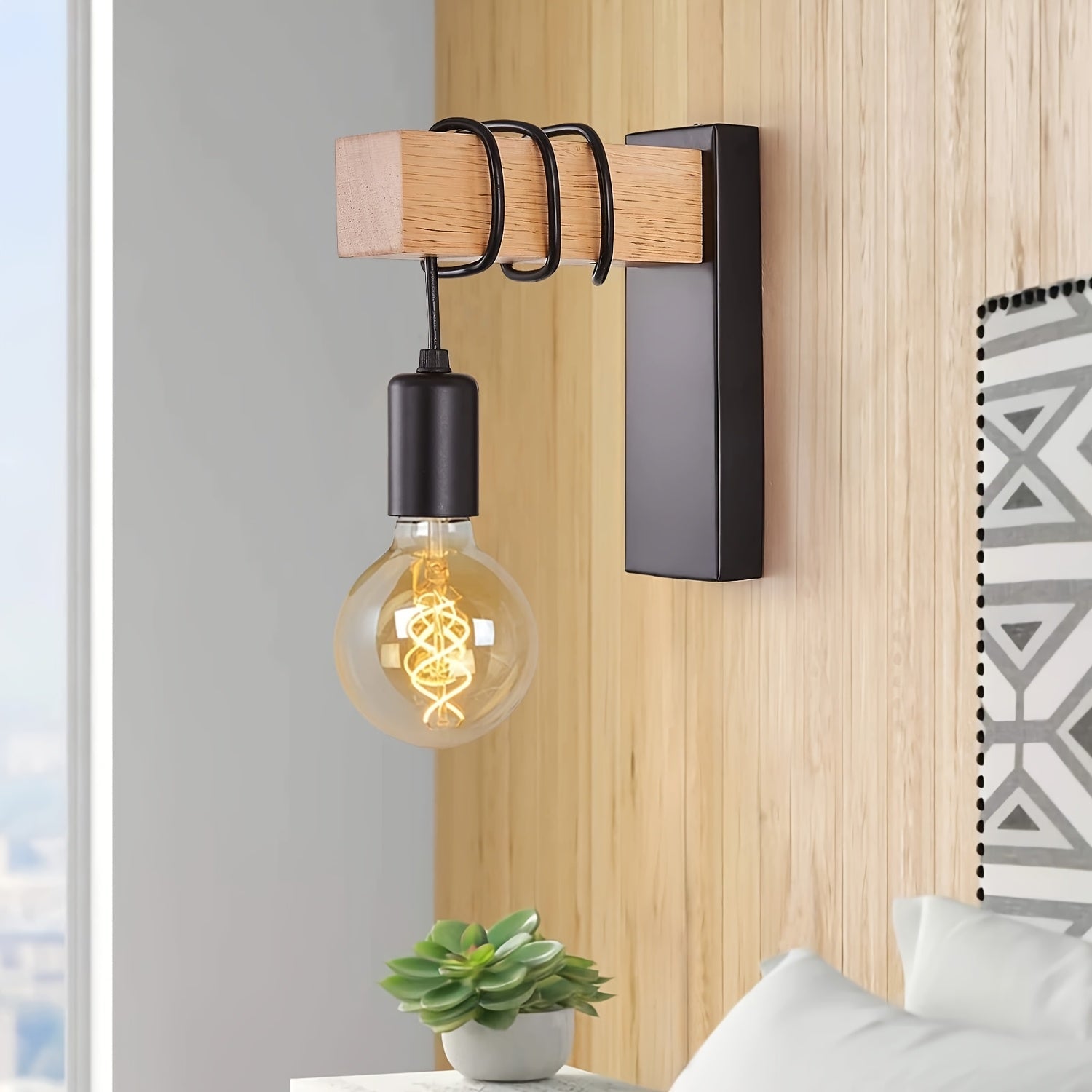 Modern Industrial Wall Sconce E27 Base Metal Finish – Home Decor, Lighting Solution