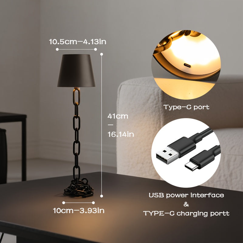 Modern Table Lamp | Rechargeable LED Light – Home Decor, Nightstand Lighting