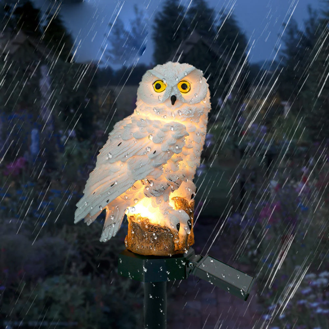 Solar Garden Light Owl Outdoor Pathway Stake Lamp – Outdoor Decor, Night Lighting