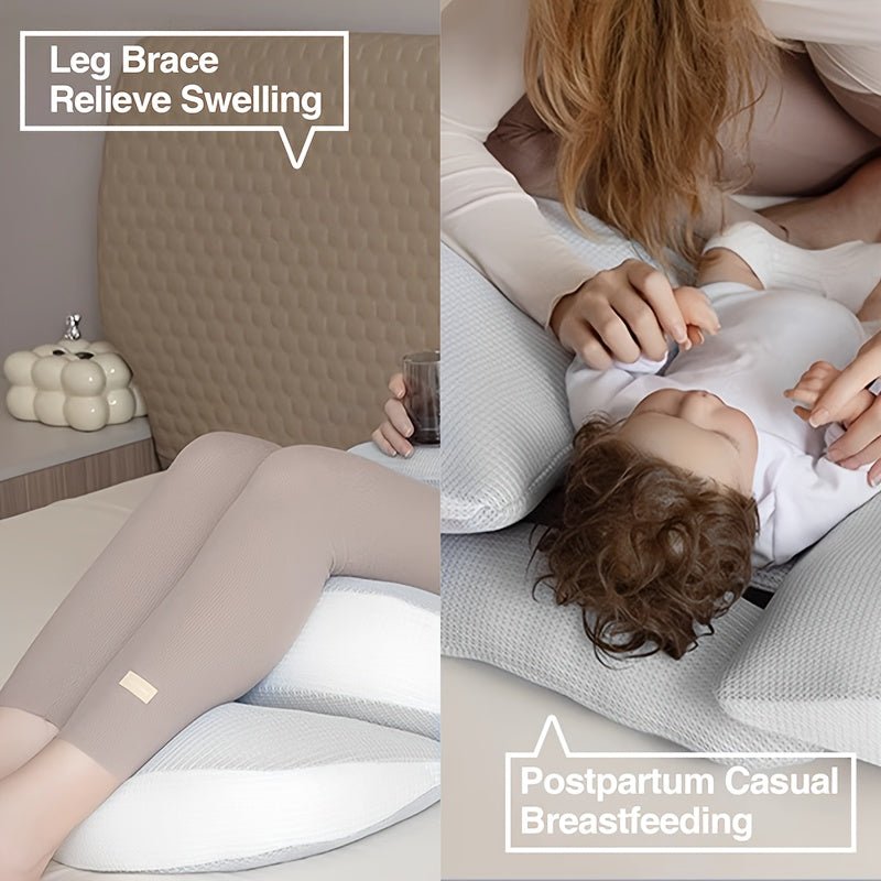 Adjustable Pregnancy Pillow | Ergonomic Maternity Support – Side Sleepers, Stomach Sleepers