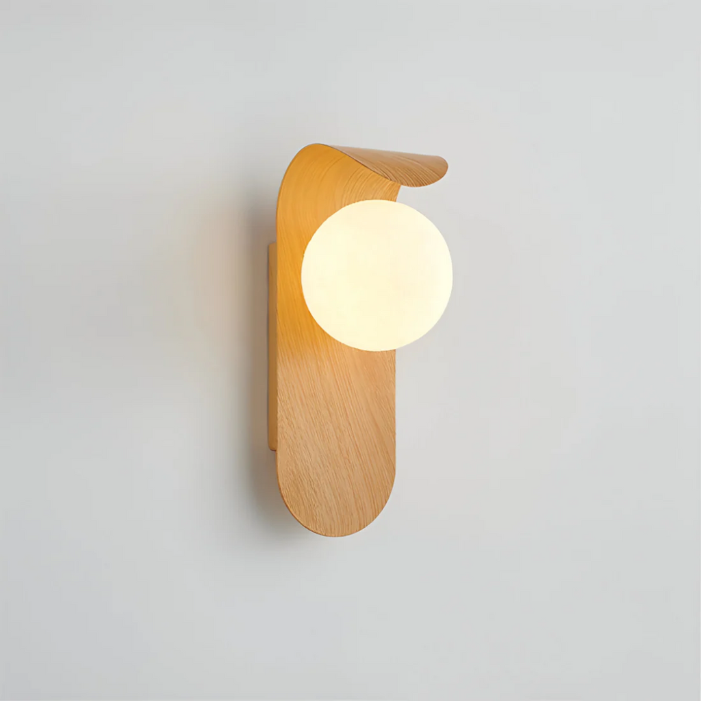 LED Wall Lamp | Minimalist Wooden Design – Home Decor, Ambient Lighting