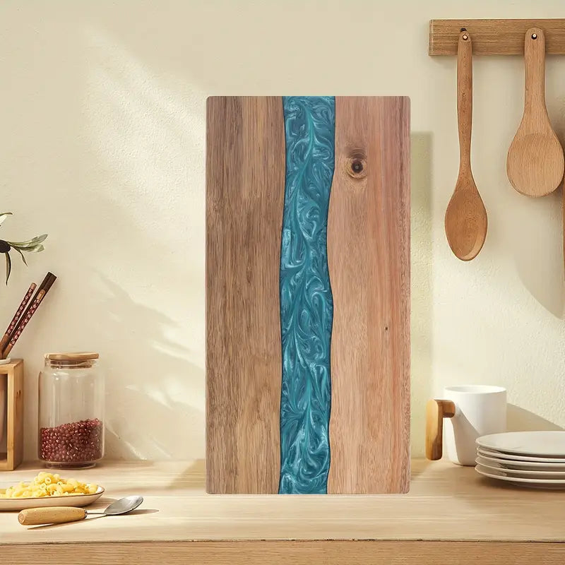 Resin River Cutting Board | Acacia Wood Charcuterie Board – Entertaining, Gift