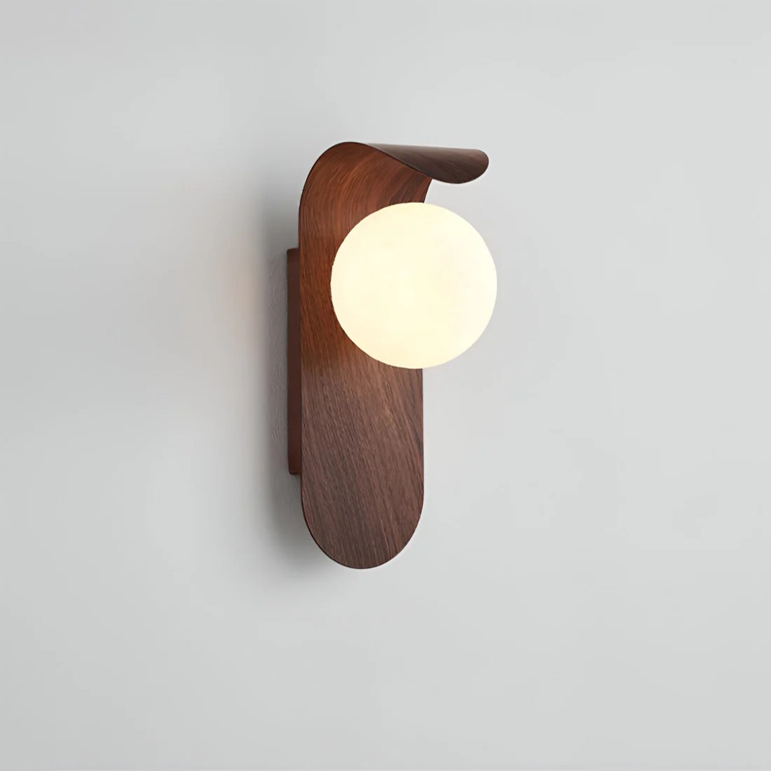 LED Wall Lamp | Minimalist Wooden Design – Home Decor, Ambient Lighting