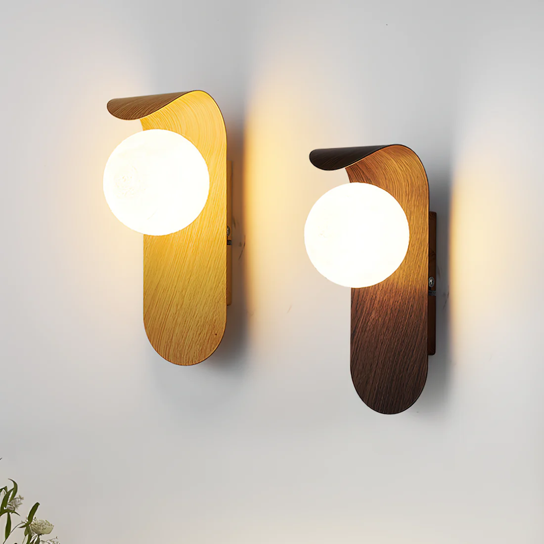 LED Wall Lamp | Minimalist Wooden Design – Home Decor, Ambient Lighting