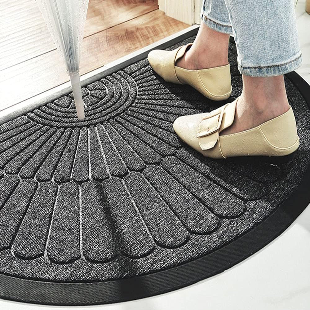 Door Mat Non-Slip Rubber Semi-Circular – Entryway, Indoor Use