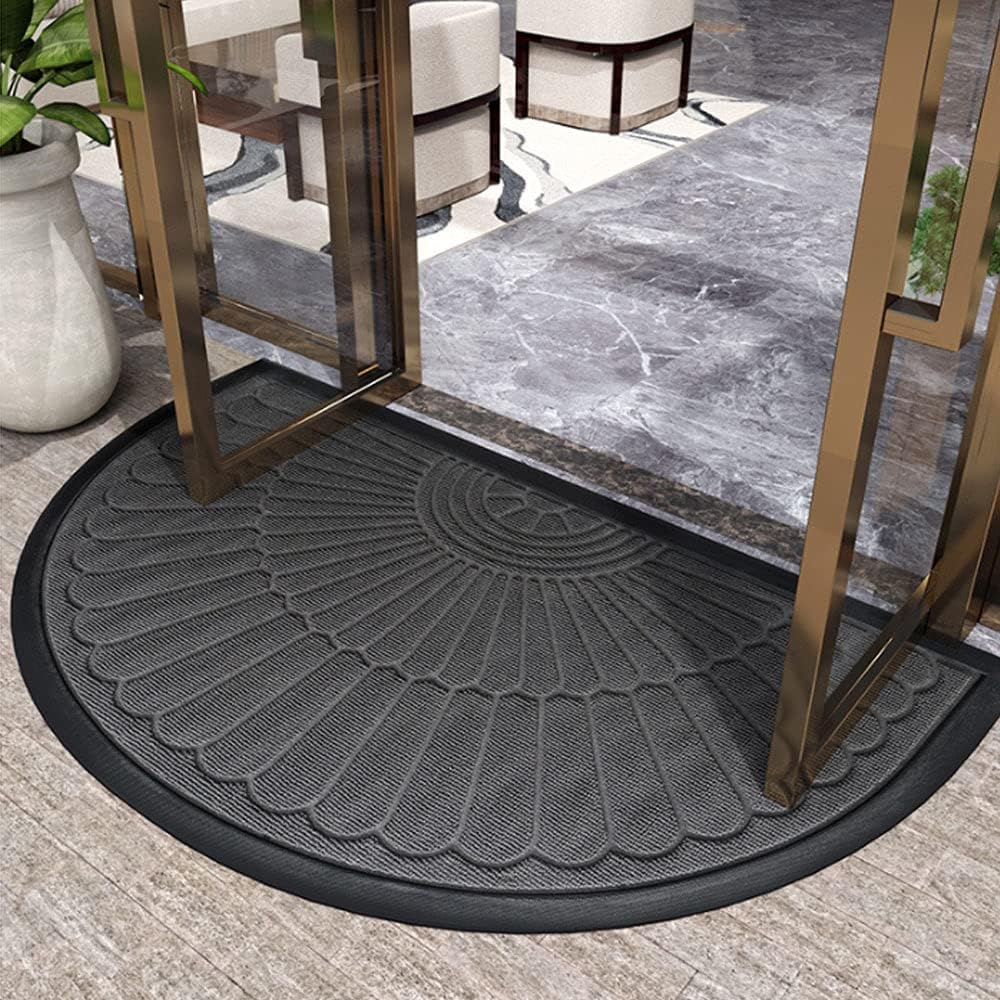 Door Mat Non-Slip Rubber Semi-Circular – Entryway, Indoor Use