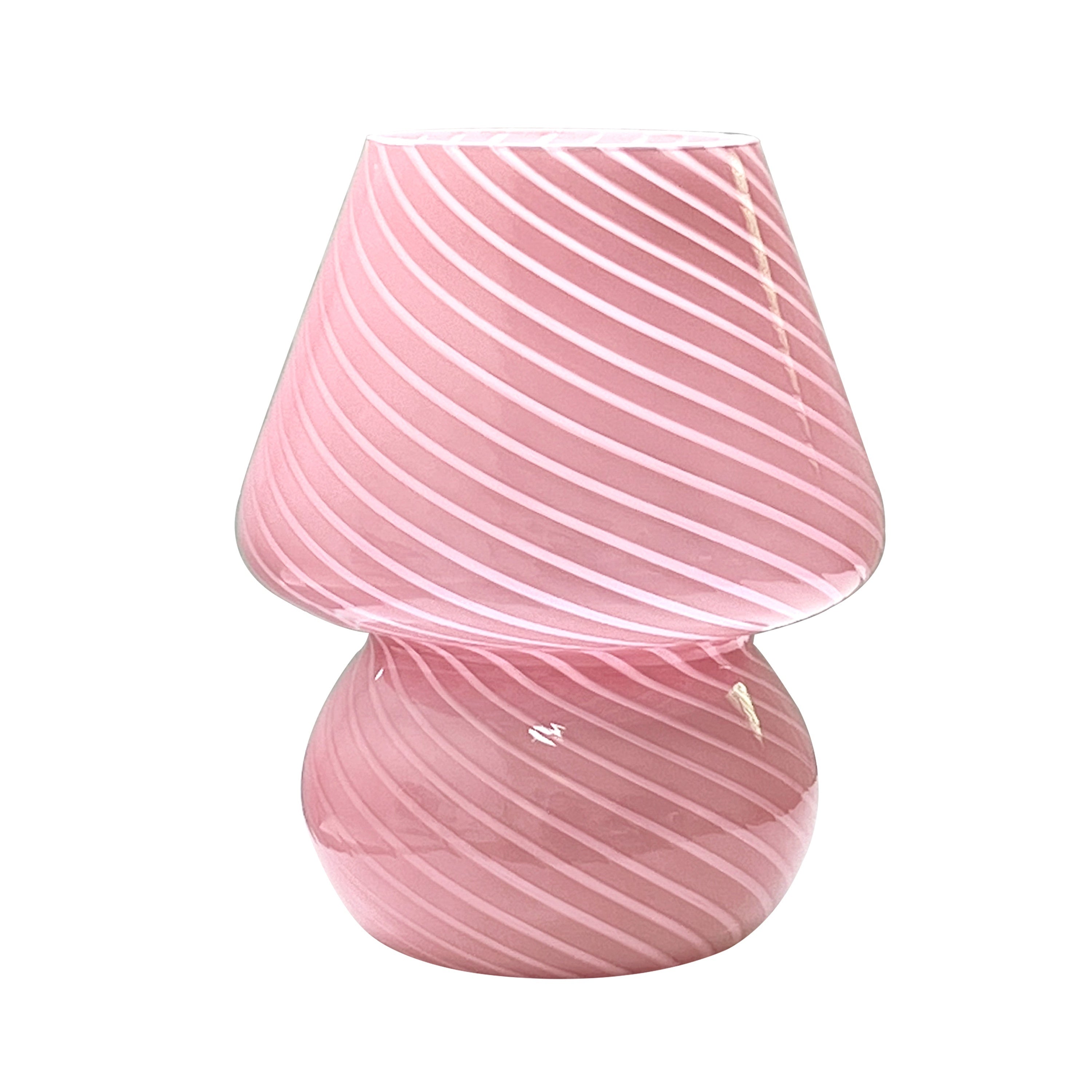 Murano-Style Glass Mushroom Lamp | USB Dimmable Light – Home Decor, Gift