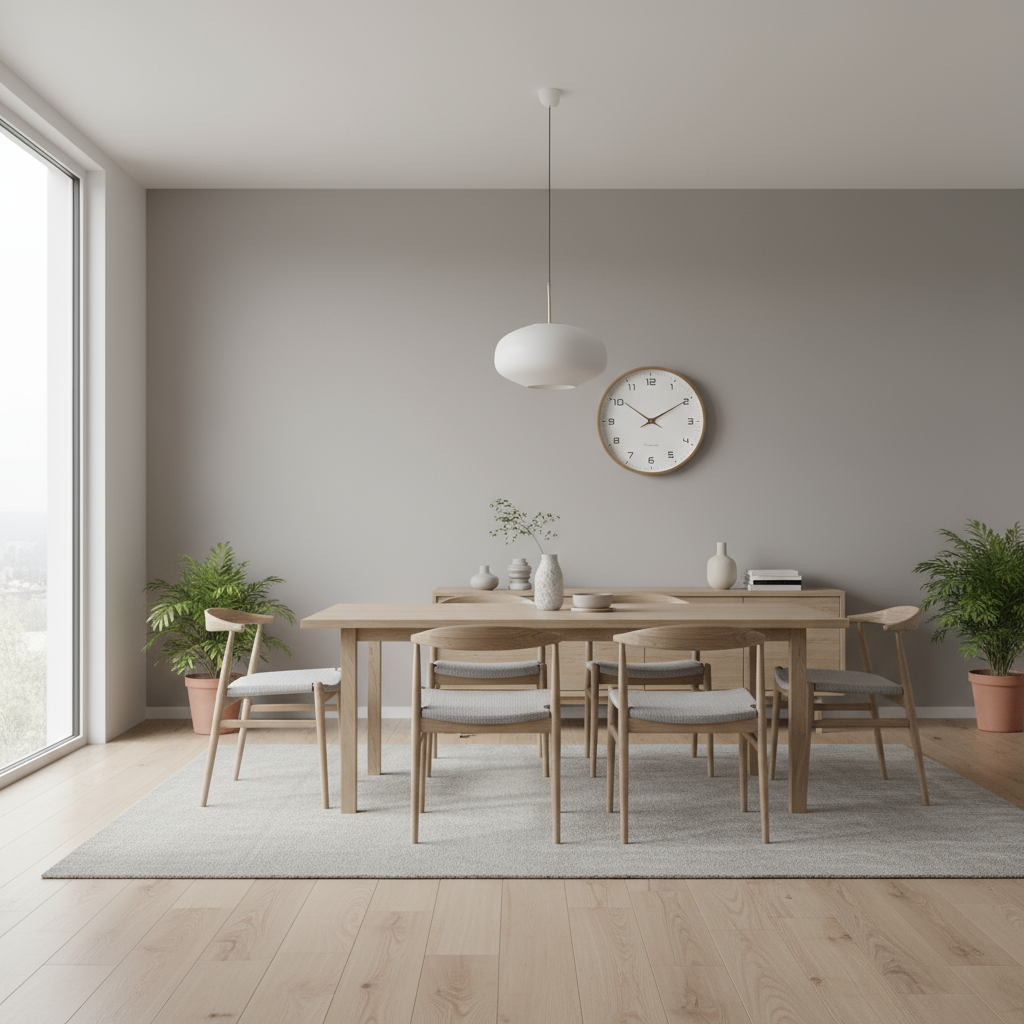 Nordic Wall Clock | Minimalist Wood Frame Design – Home Decor, Gift