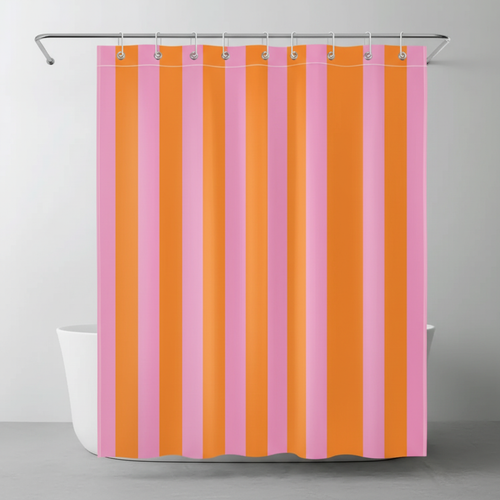 Boho Striped Shower Curtain – Bathroom Decor, Home Improvement