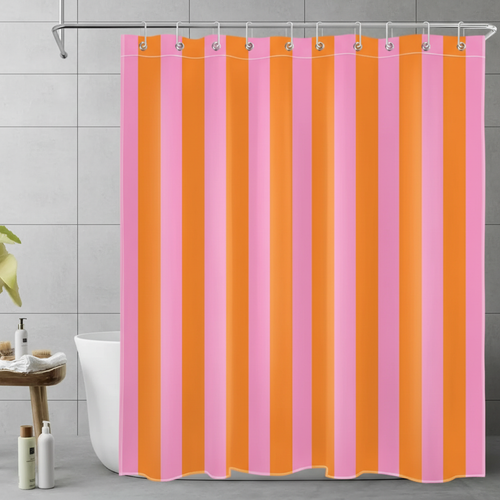 Boho Striped Shower Curtain – Bathroom Decor, Home Improvement