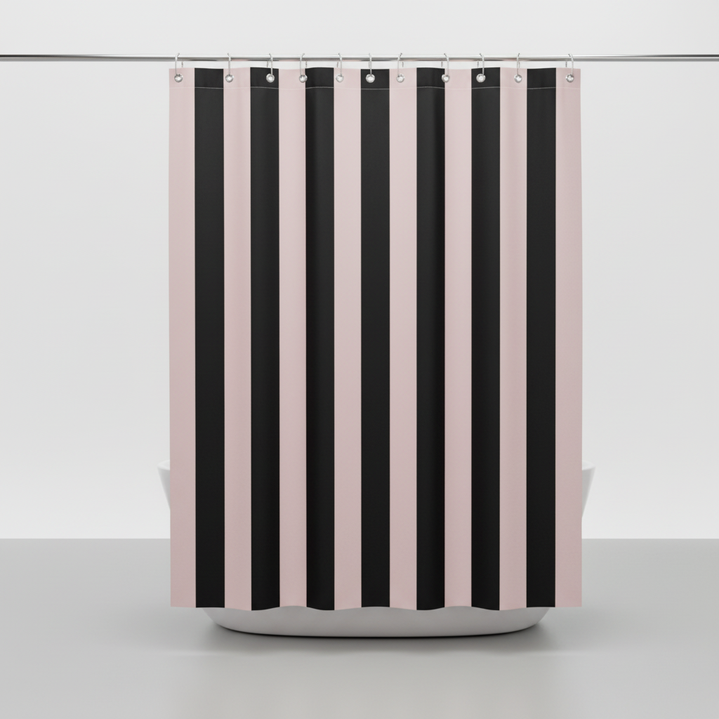 Boho Striped Shower Curtain – Bathroom Decor, Home Improvement