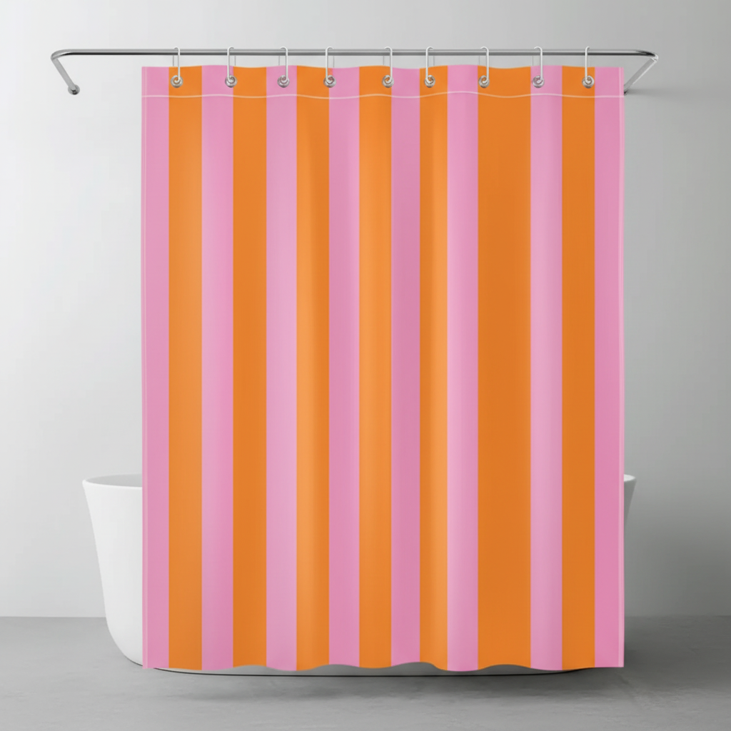 Boho Striped Shower Curtain – Bathroom Decor, Home Improvement