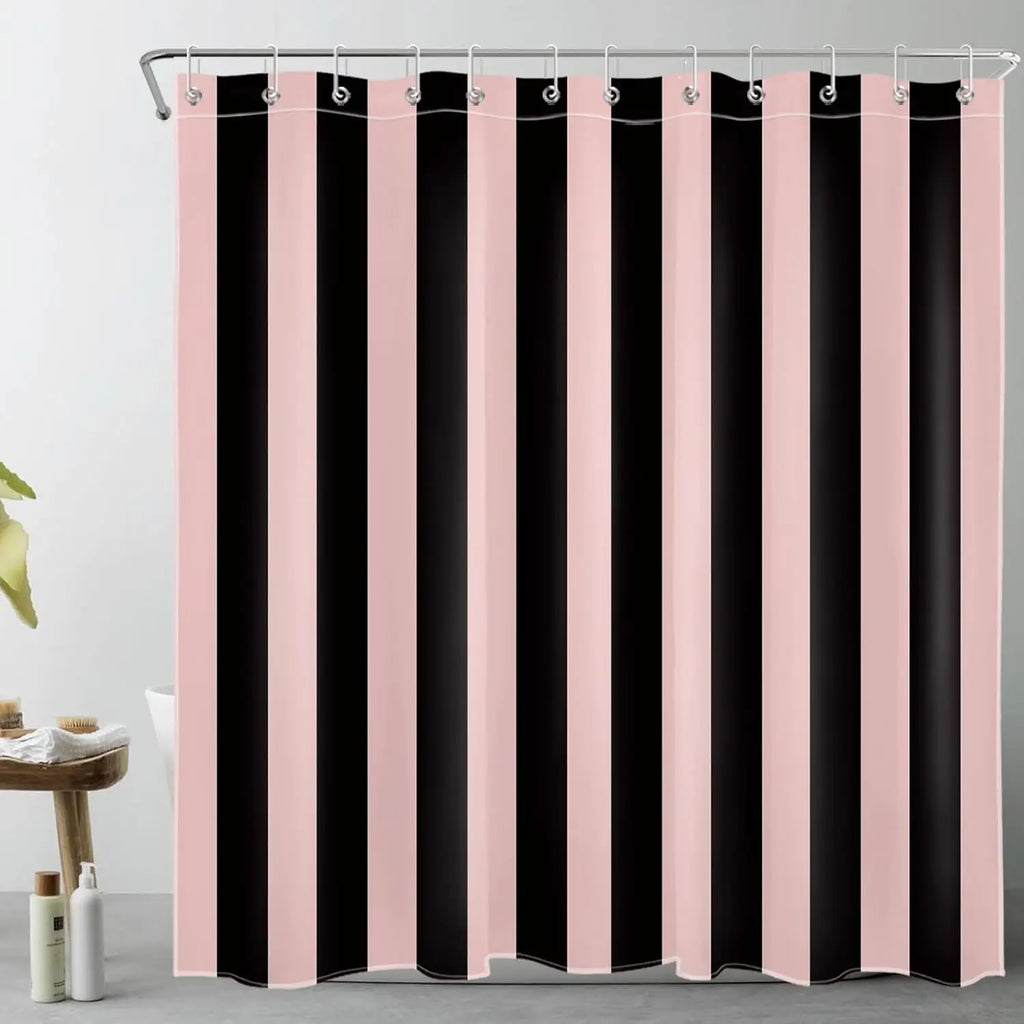 Boho Striped Shower Curtain – Bathroom Decor, Home Improvement