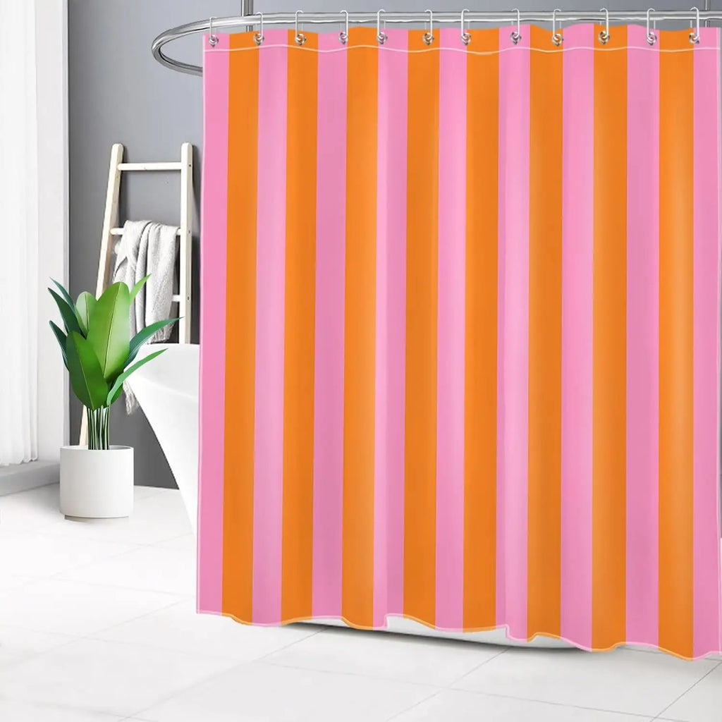 Boho Striped Shower Curtain – Bathroom Decor, Home Improvement
