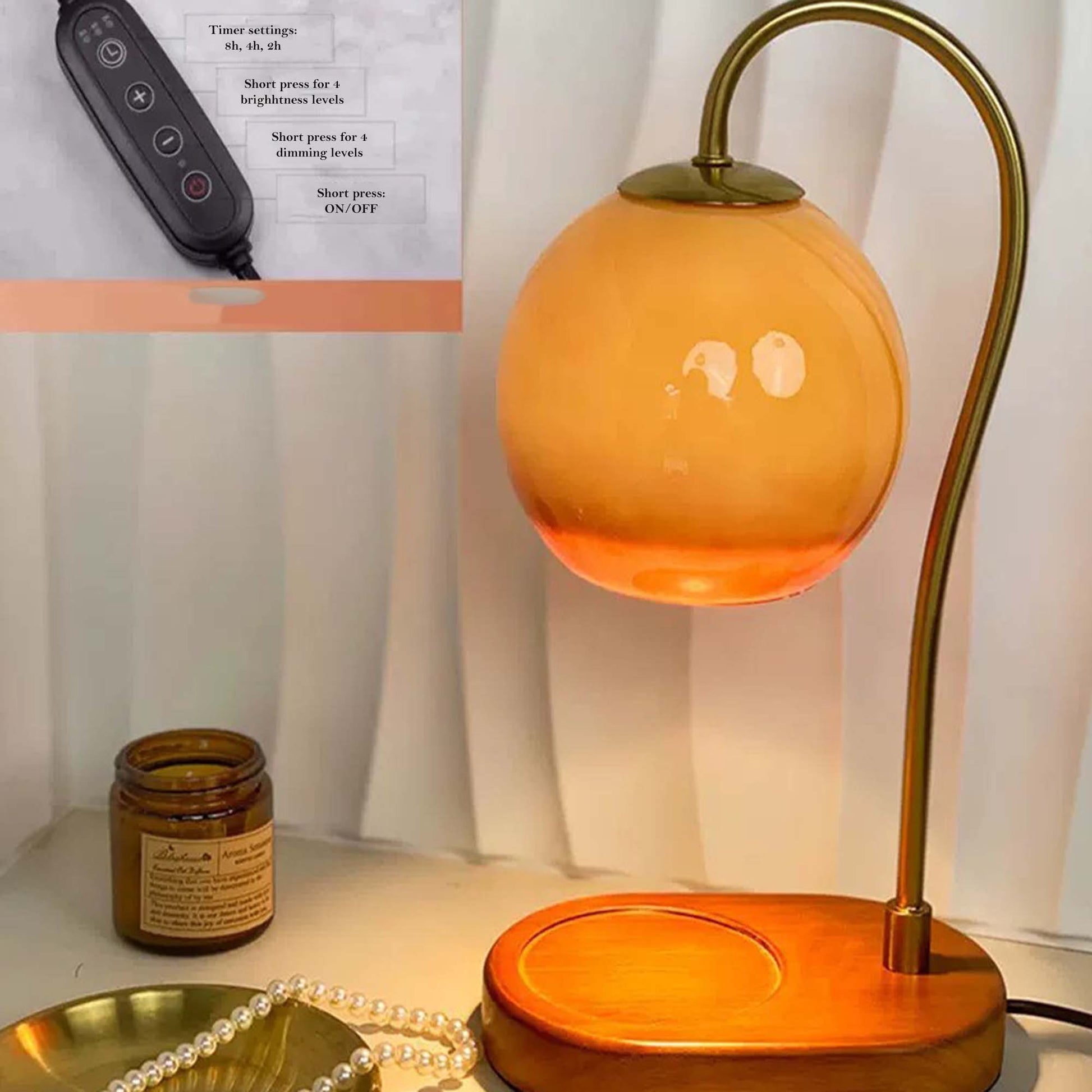 Table Lamp Candle Warmer Adjustable – Home Decor, Gift