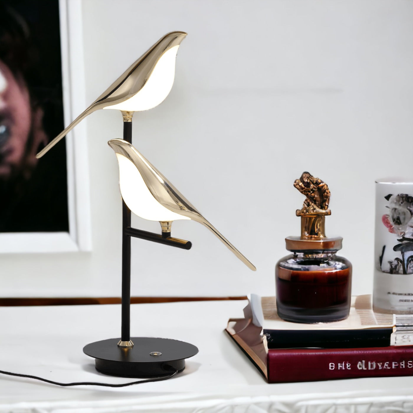 Golden Birdlight Wall Lamp | Modern LED Sconce – Home Decor, Ambient Lighting