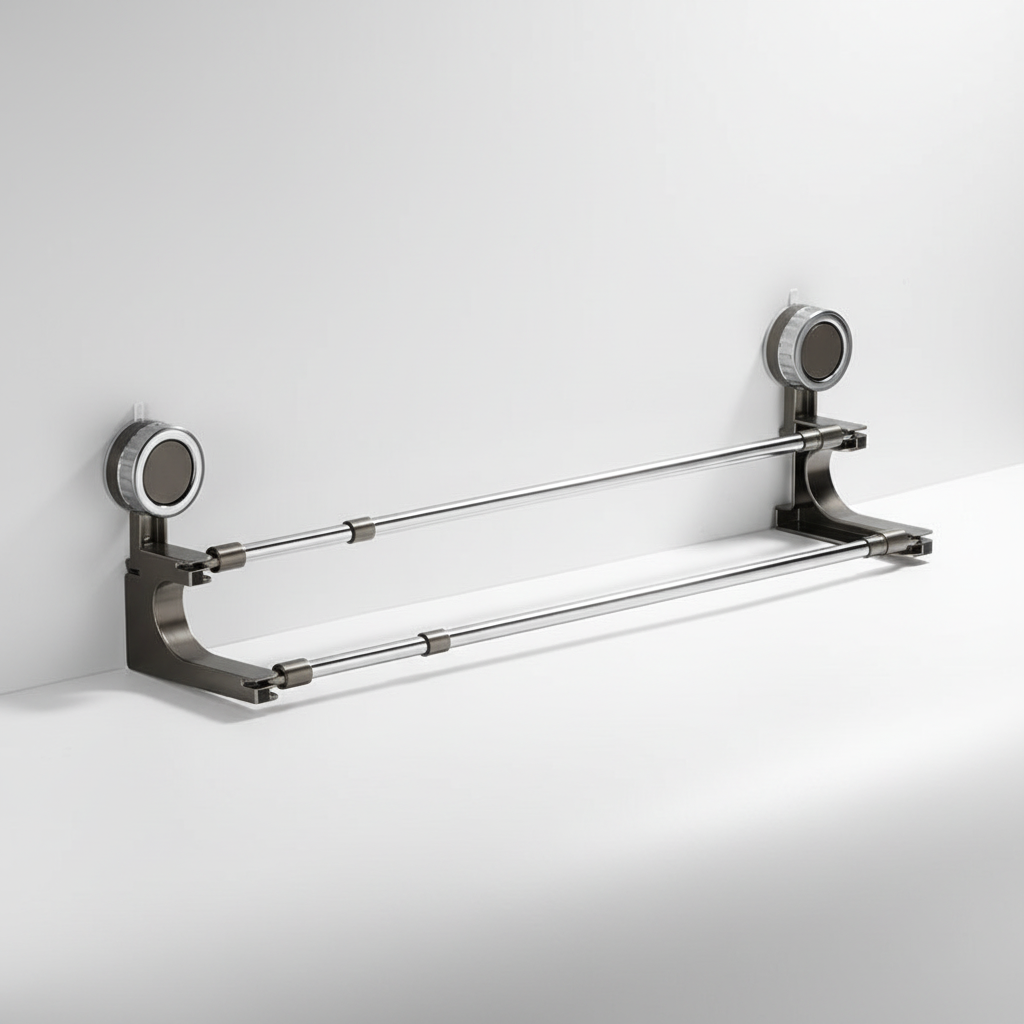 Double Telescope Towel Rail – Space-Saving, Bathroom Organization