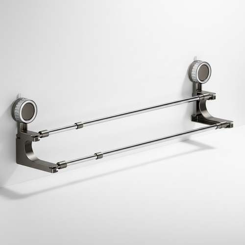 Double Telescope Towel Rail – Space-Saving, Bathroom Organization