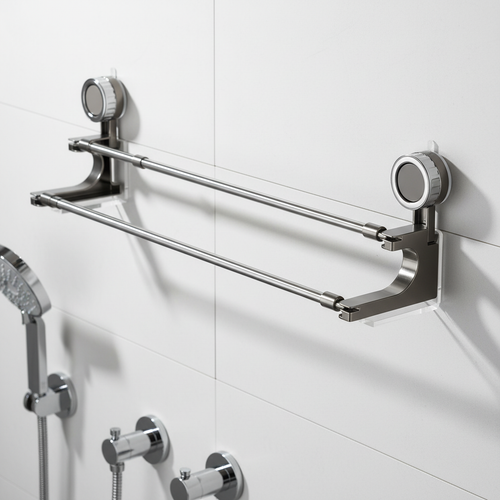 Double Telescope Towel Rail – Space-Saving, Bathroom Organization