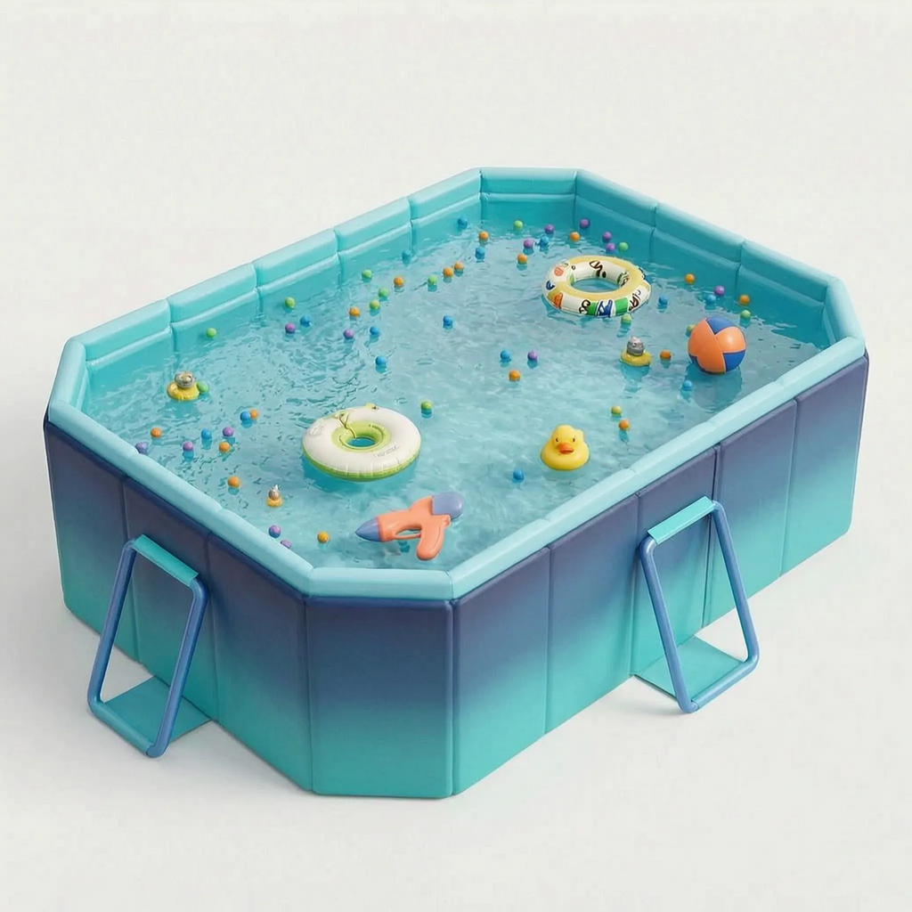 Foldable Children's Wading Pool – Summer Fun, Backyard Relaxation
