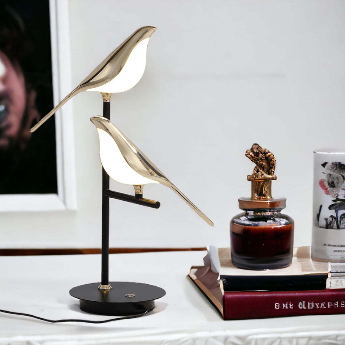 Golden Birdlight Wall Lamp | Modern LED Sconce – Home Decor, Ambient Lighting