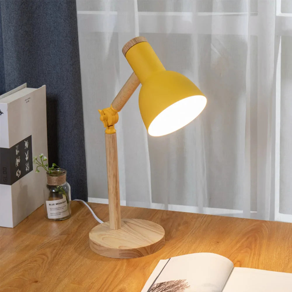 Nordic Wooden Desk Lamp | Adjustable Modern Light – Home Office, Gift