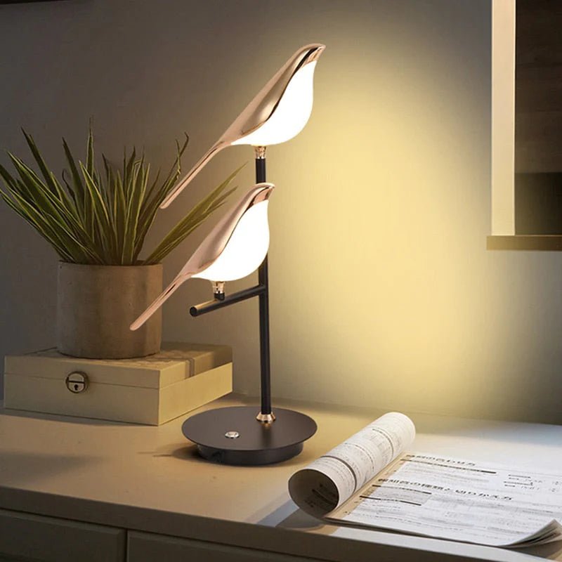 Golden Birdlight Wall Lamp | Modern LED Sconce – Home Decor, Ambient Lighting