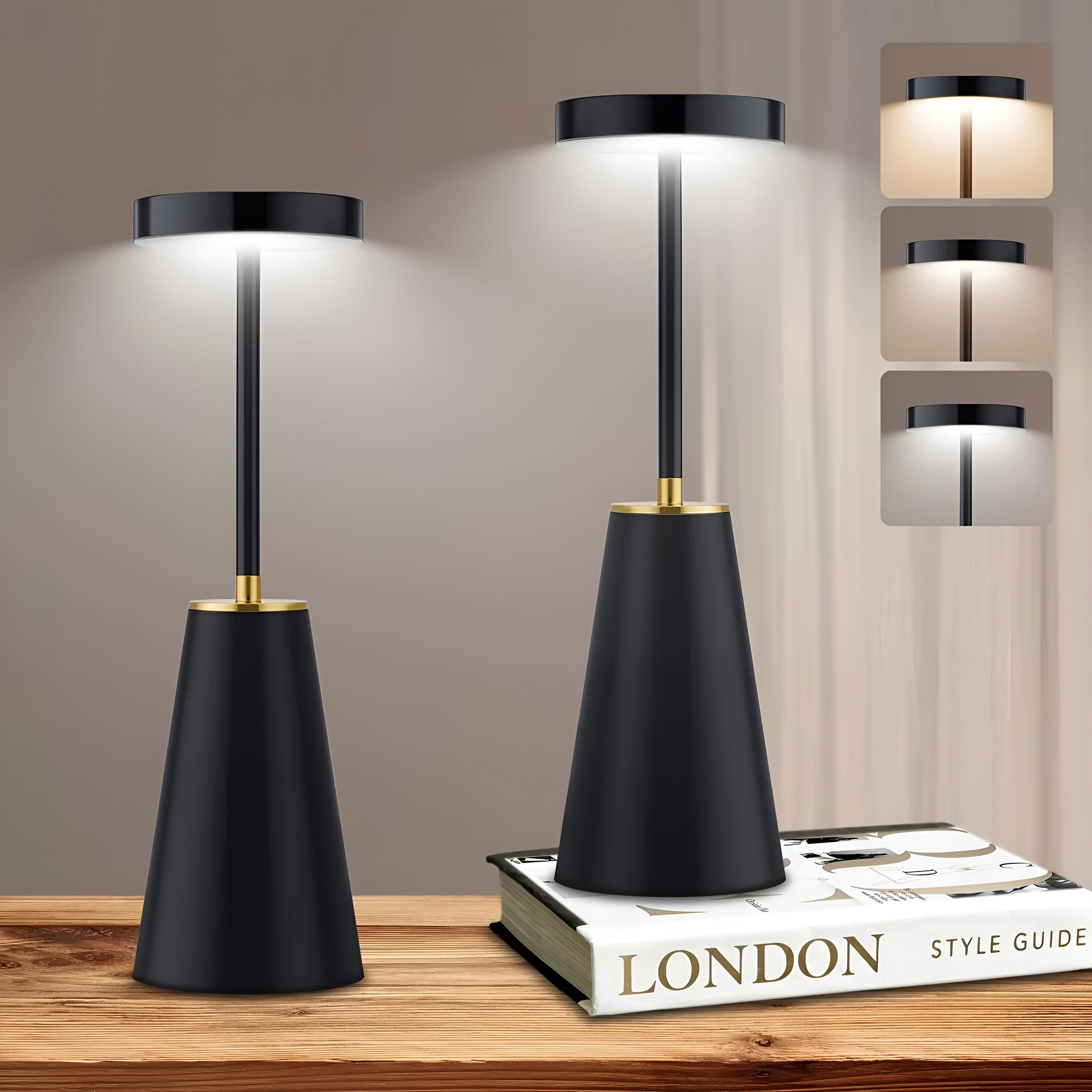 Sleek Wireless Rechargeable Table Lamp – Home Office, Gift