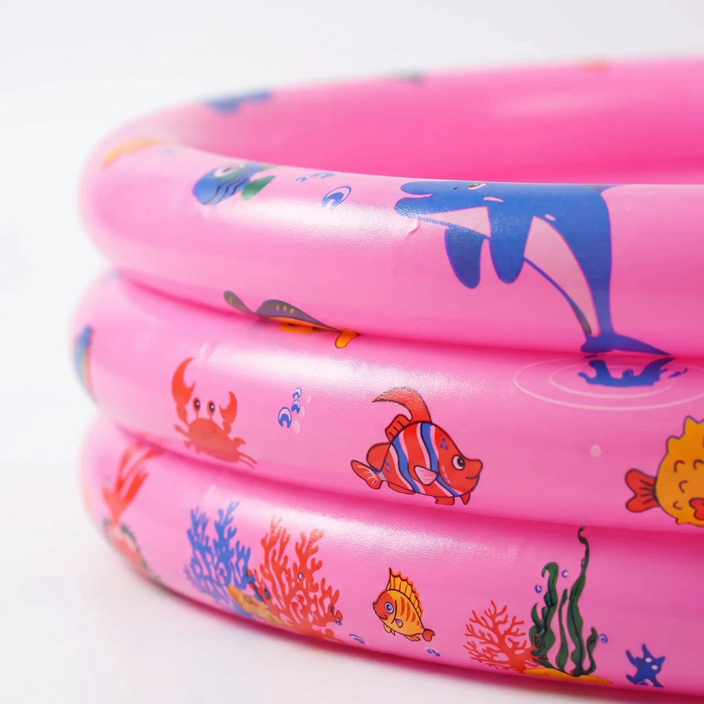 Inflatable Three-Ring Pool – Summer Fun, Backyard Relaxation
