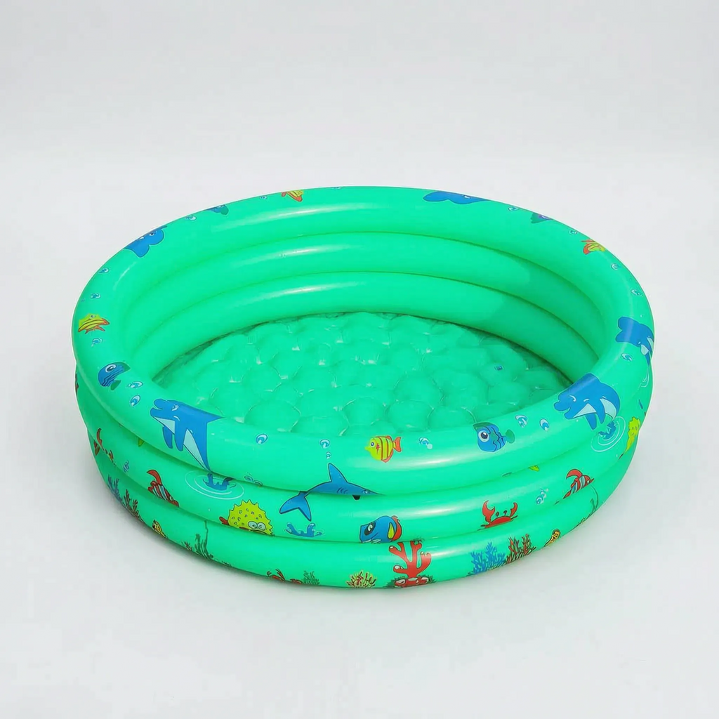 Inflatable Three-Ring Pool – Summer Fun, Backyard Relaxation