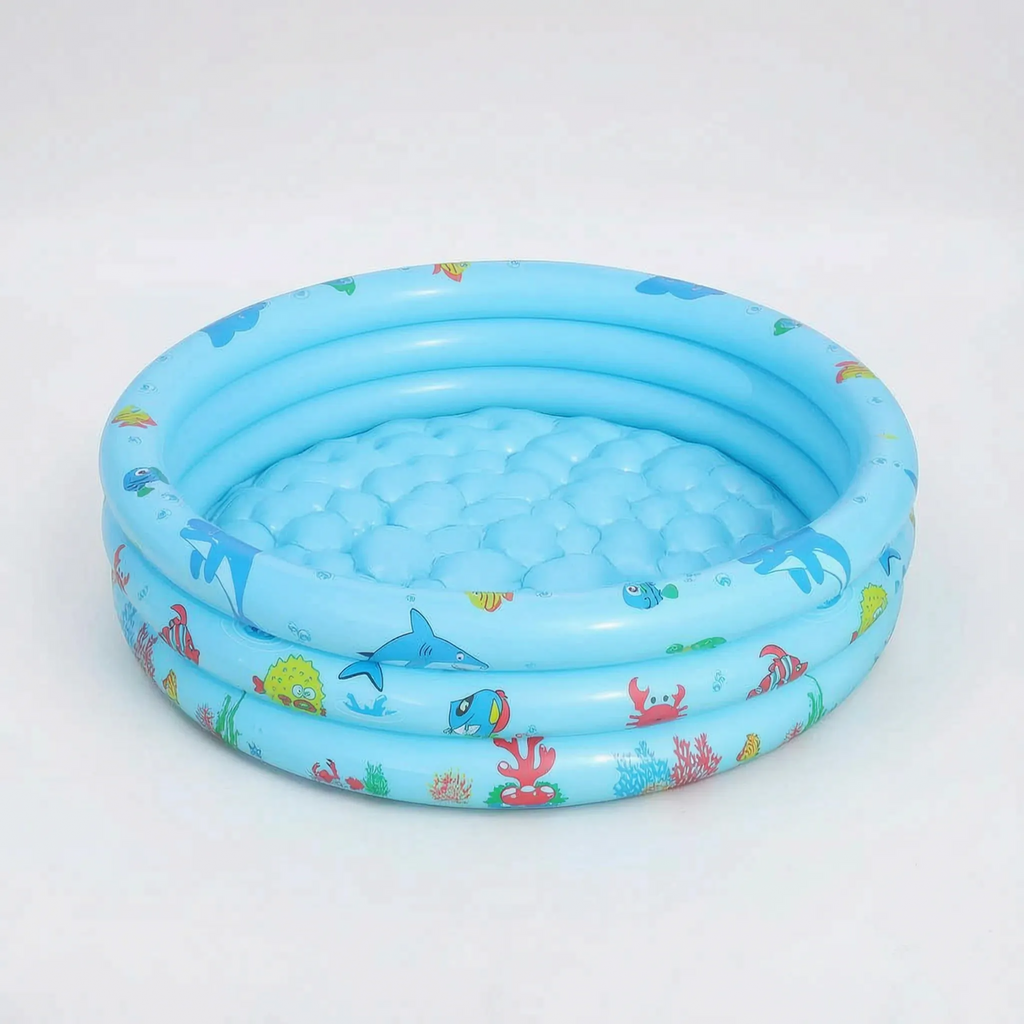 Inflatable Three-Ring Pool – Summer Fun, Backyard Relaxation