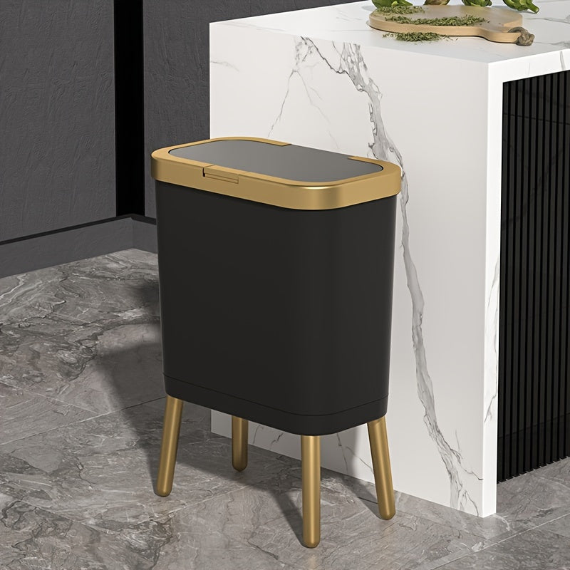 15L Odour-Sealing Trash Can with Elevated Legs – Kitchen, Living Room