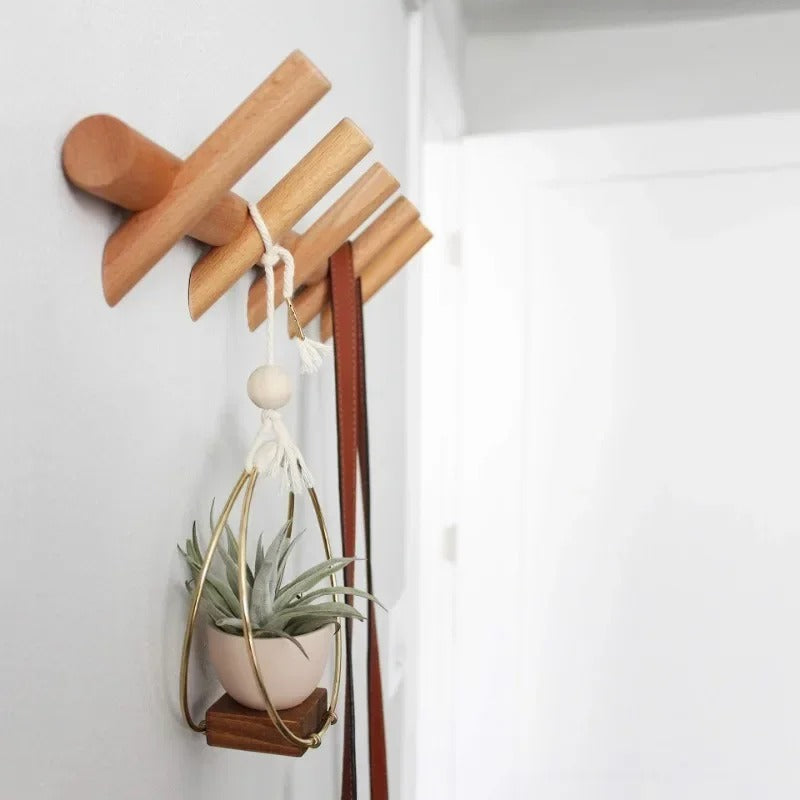Maeve Wall Rack | Solid Oak Organizer – Home Storage, Space-Saving