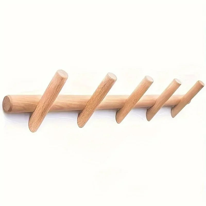 Maeve Wall Rack | Solid Oak Organizer – Home Storage, Space-Saving