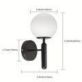 Modern Glass Globe Wall Sconce | Polished Metal Fixture – Home Decor, Ambient Lighting