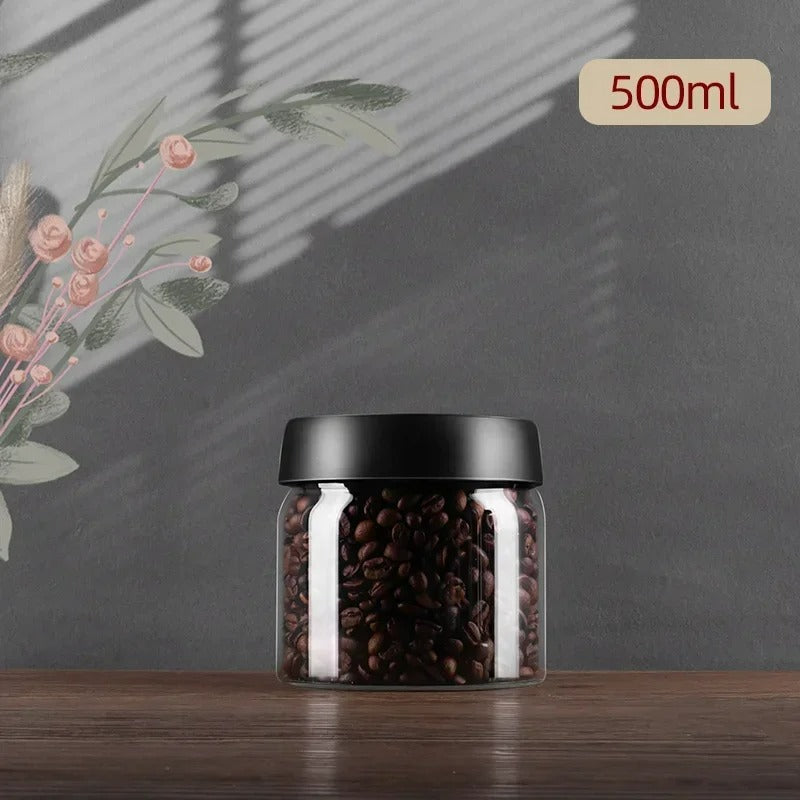Coffee Bean Storage Jar – Airtight, Space-Saving – Kitchen, Home