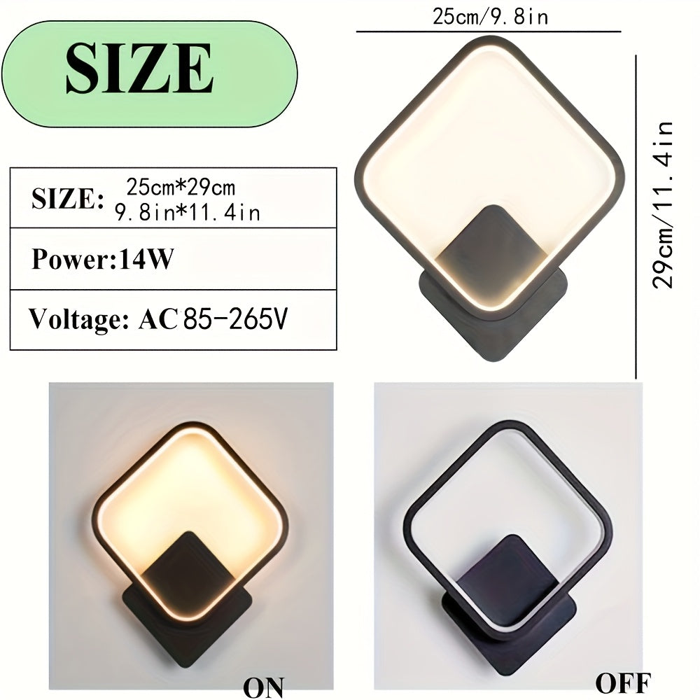 Modern Square LED Wall Lamp | Minimalist Design – Home Decor, Ambient Lighting
