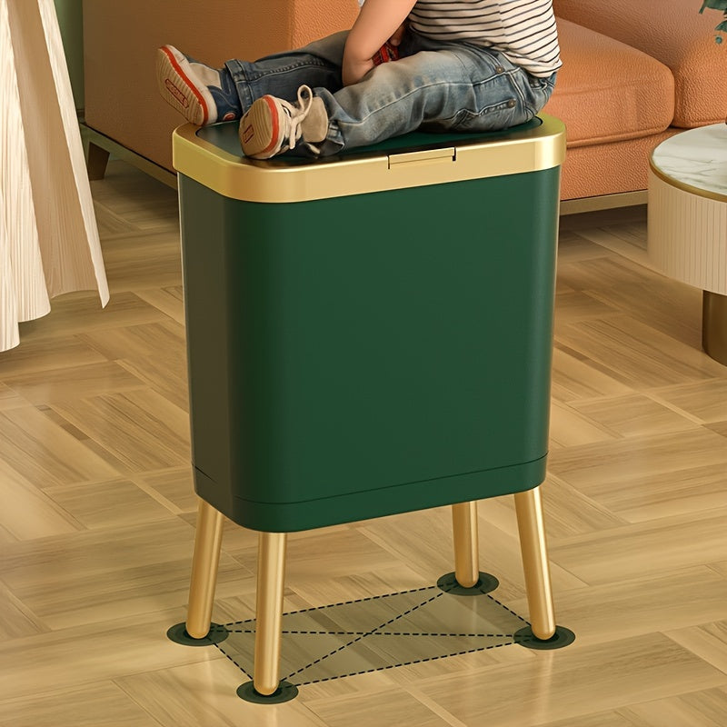 15L Odour-Sealing Trash Can with Elevated Legs – Kitchen, Living Room