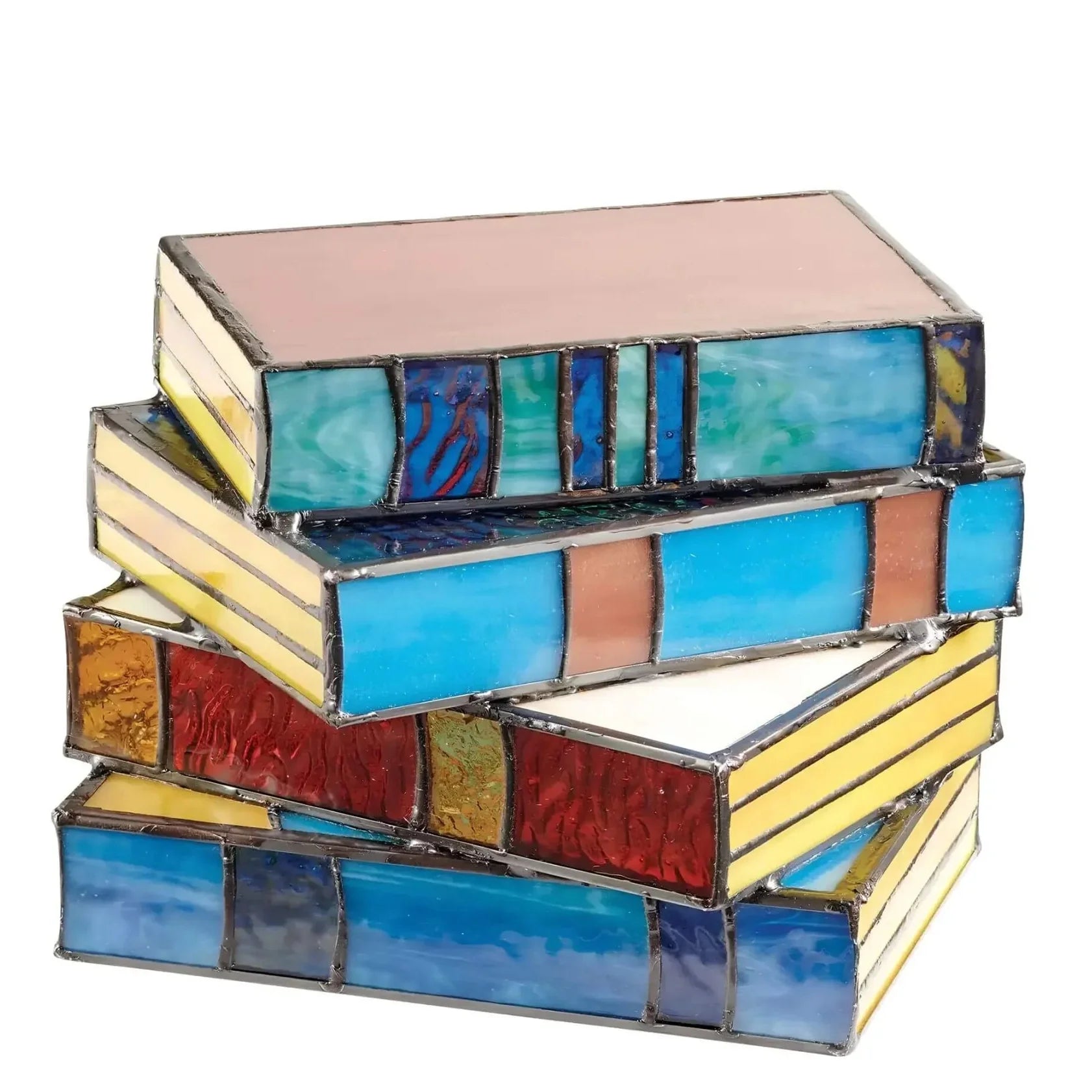 Stained Glass Book Lamp | Handcrafted Art Lighting – Reading, Home Decor