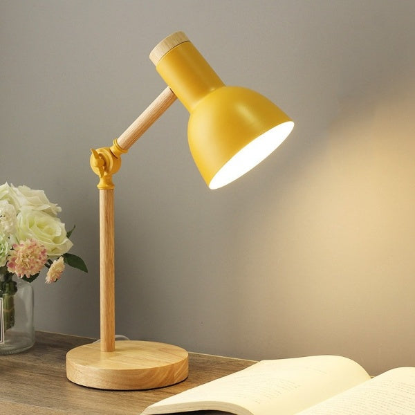 Nordic LED Desk Lamp | Wooden Scandinavian Minimalist Design – Home Office, Gift