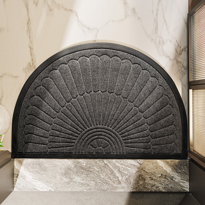 Door Mat Non-Slip Rubber Semi-Circular – Entryway, Indoor Use