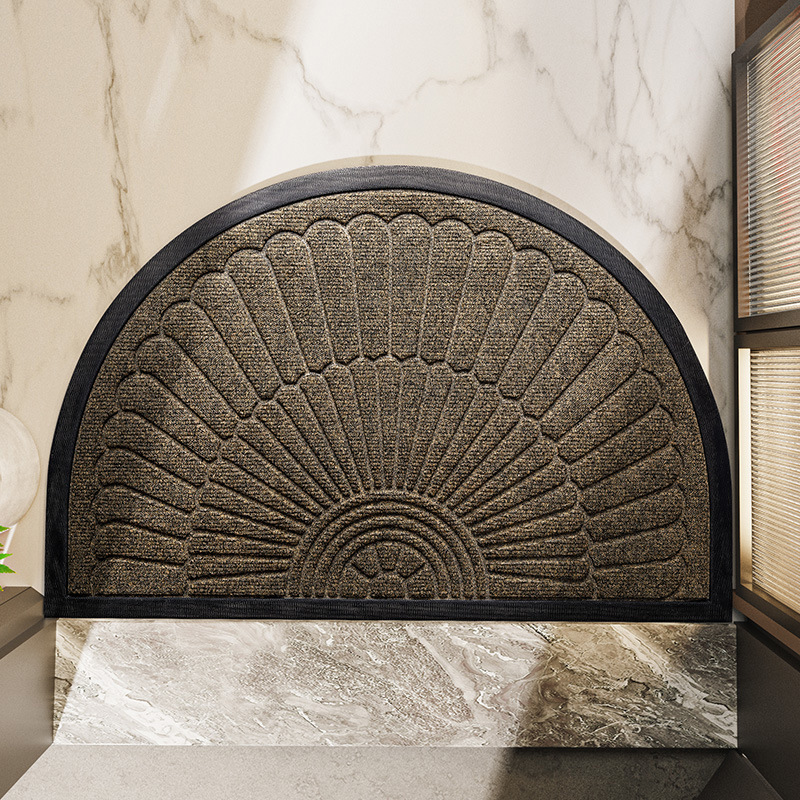 Door Mat Non-Slip Rubber Semi-Circular – Entryway, Indoor Use