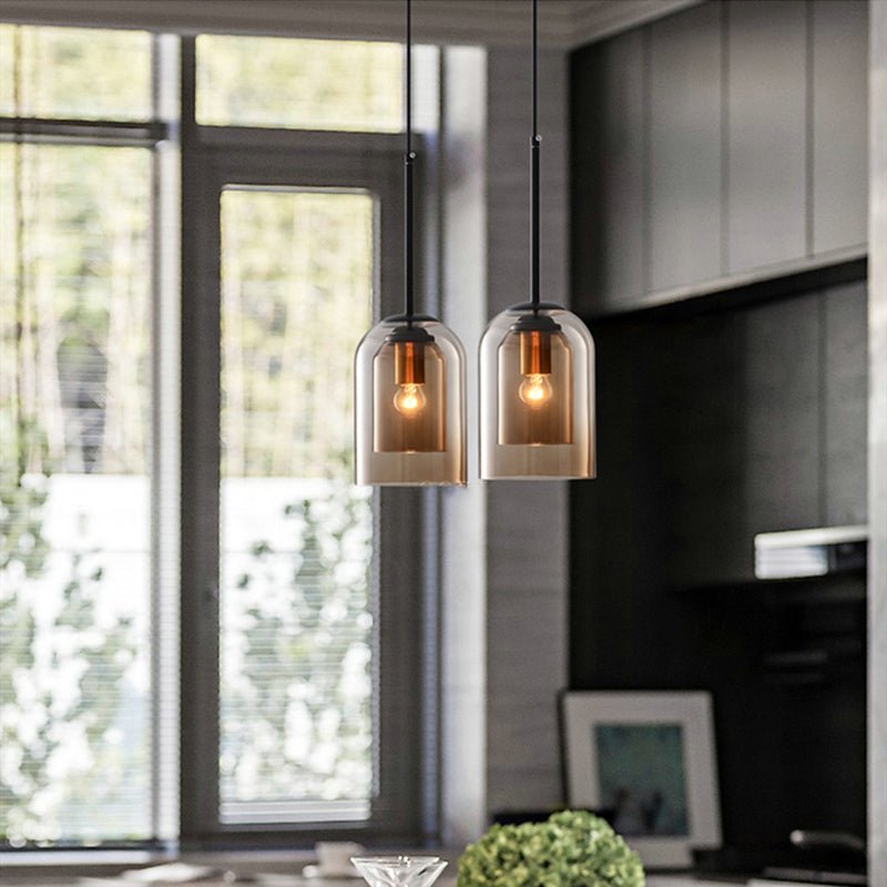 Stylish Double Glass Pendant Light – Home Decor, Modern Lighting