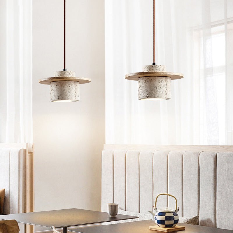 Travertine Pendant Light – Natural Stone, Luxury Design – Home, Dining