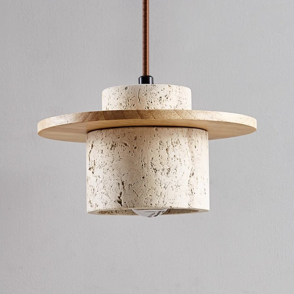 Travertine Pendant Light – Natural Stone, Luxury Design – Home, Dining