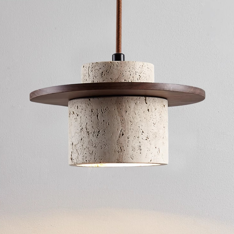 Travertine Pendant Light – Natural Stone, Luxury Design – Home, Dining